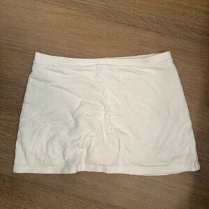 White mini skirt with shorts (skort)